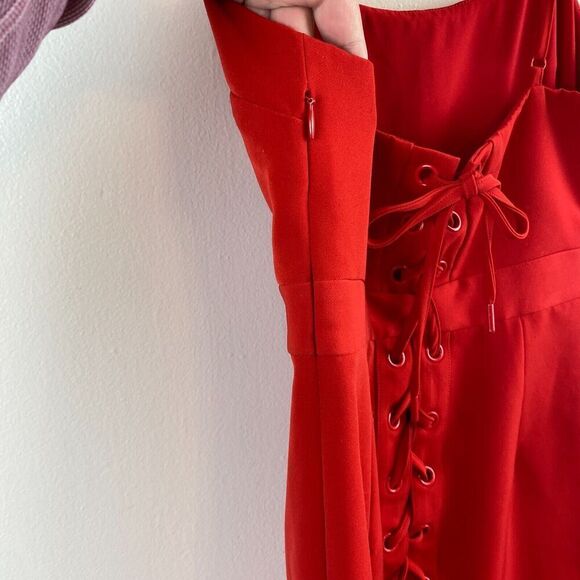 NBD Gracey Corset Back Mini Dress Red Size XS Holiday Party Clubbing Vegas - Picture 9 of 14